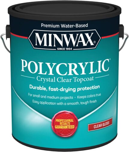 1 gal Minwax 15555 Clear Polycrylic Water-Based Protective Finish Gloss